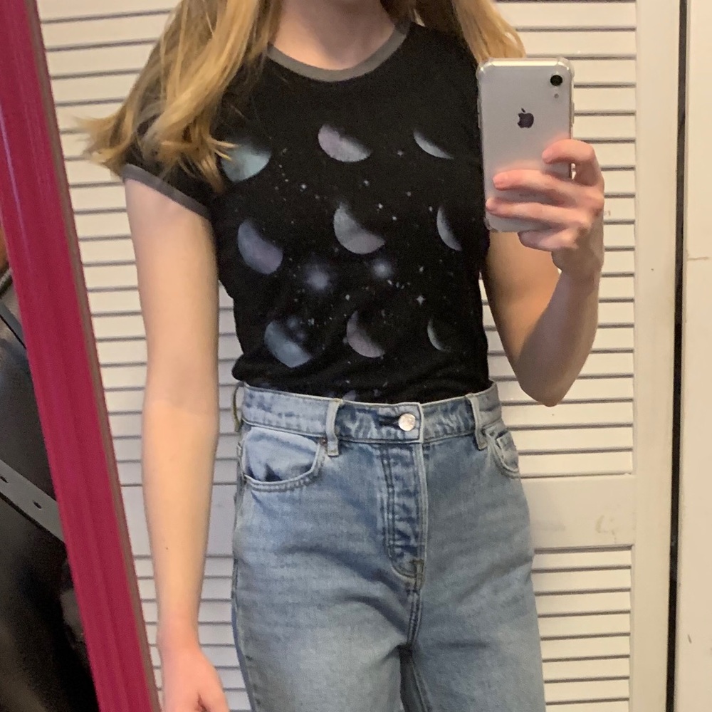 Hipster moon phases tee
